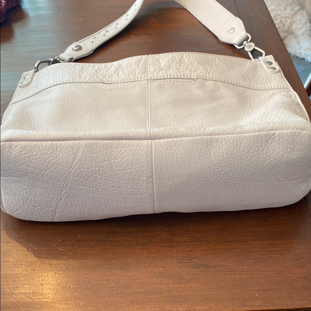 HOBO Cream Leather Hobo Bag with Adjustable Strap - Picture 8 of 15